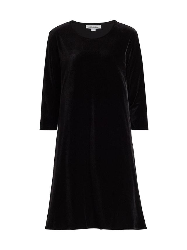 Womens Stretch Velvet A-Line Dress Product Image