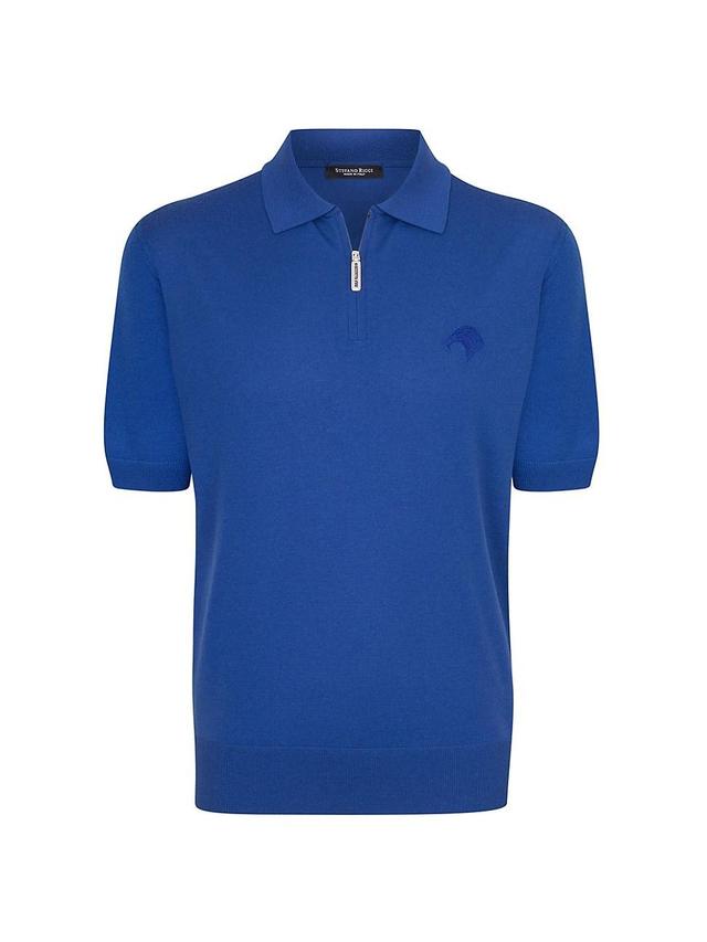 Mens Zip Polo Shirt Product Image