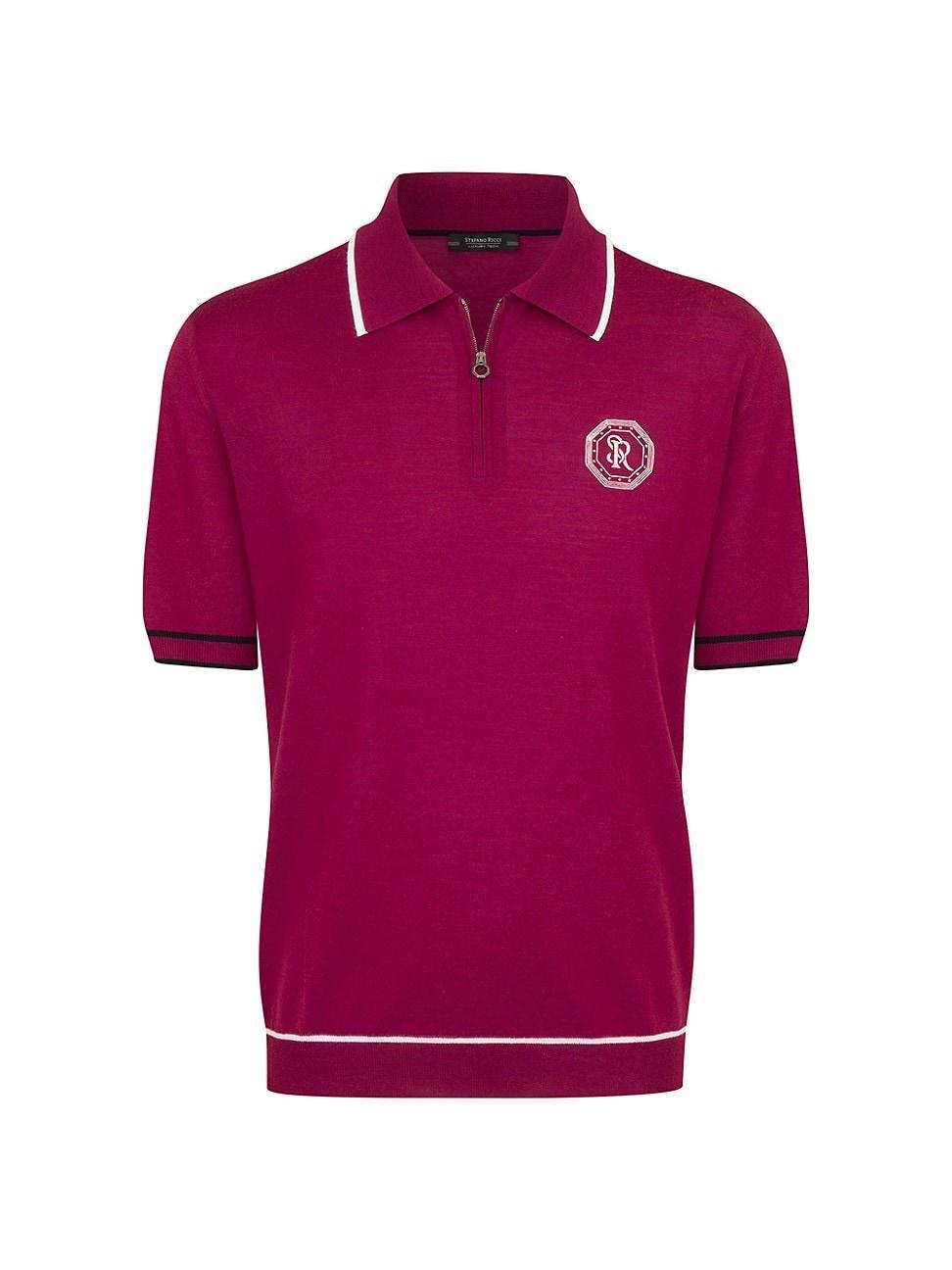 Mens Zip Polo Shirt Product Image