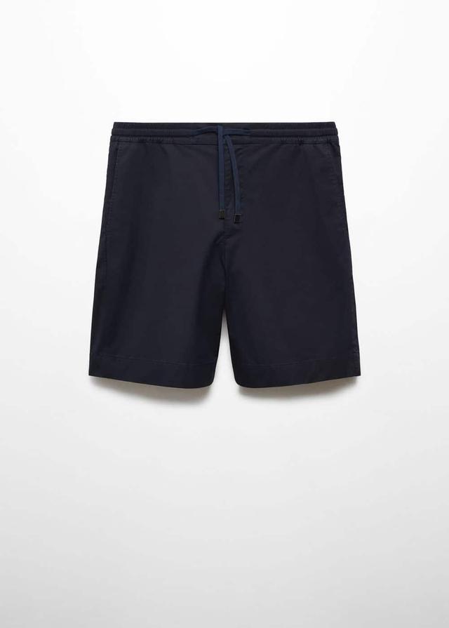 MANGO MAN - Slim fit cotton Bermuda shorts dark navyMen Product Image