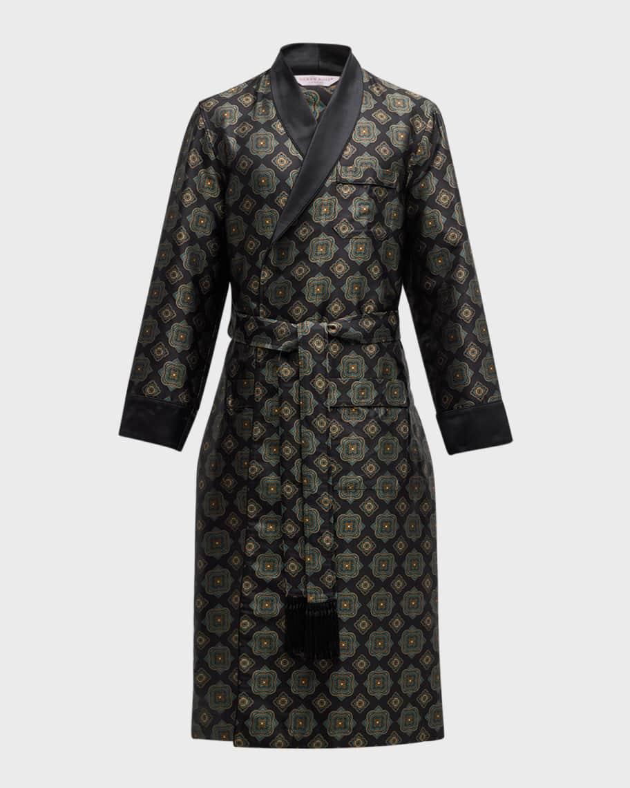 Men's Verona Silk Jacquard Robe Product Image