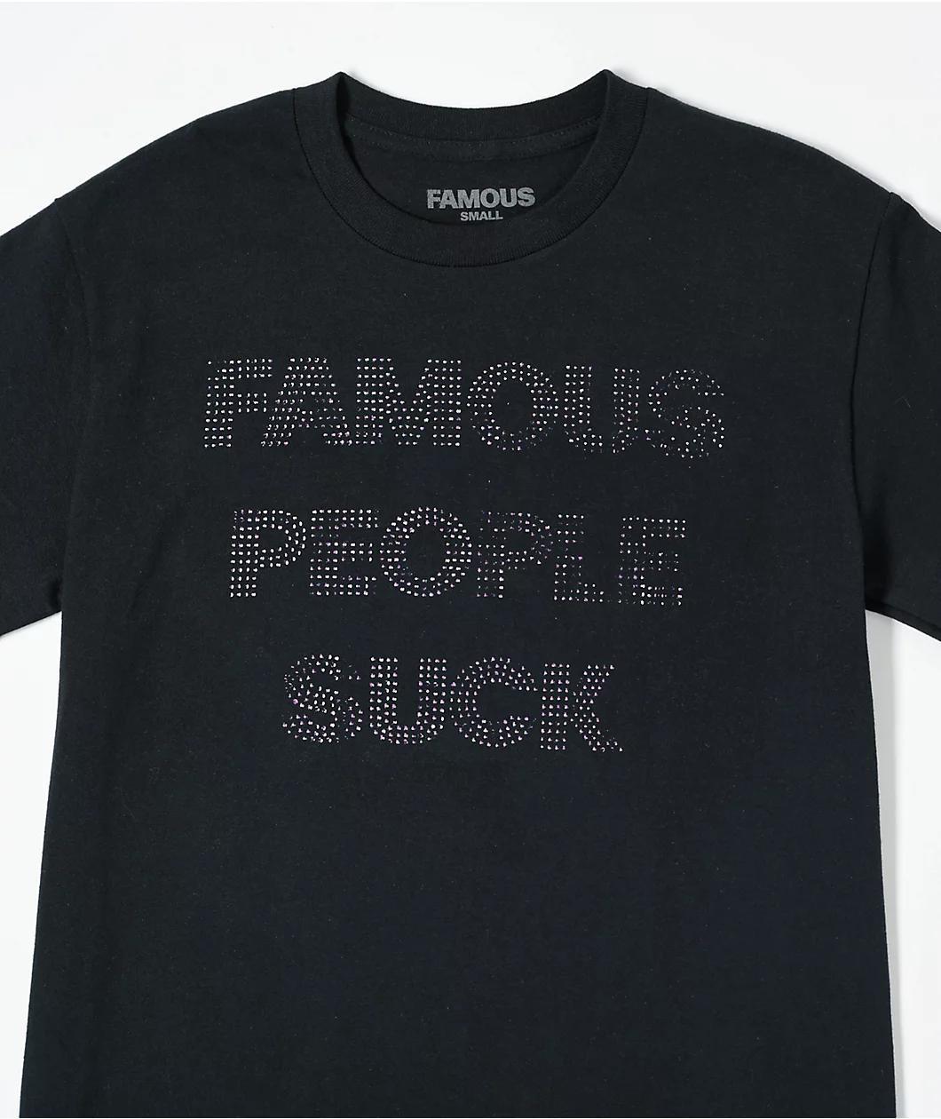 Famous Stars & Straps Famous People Suck Black T-Shirt Product Image