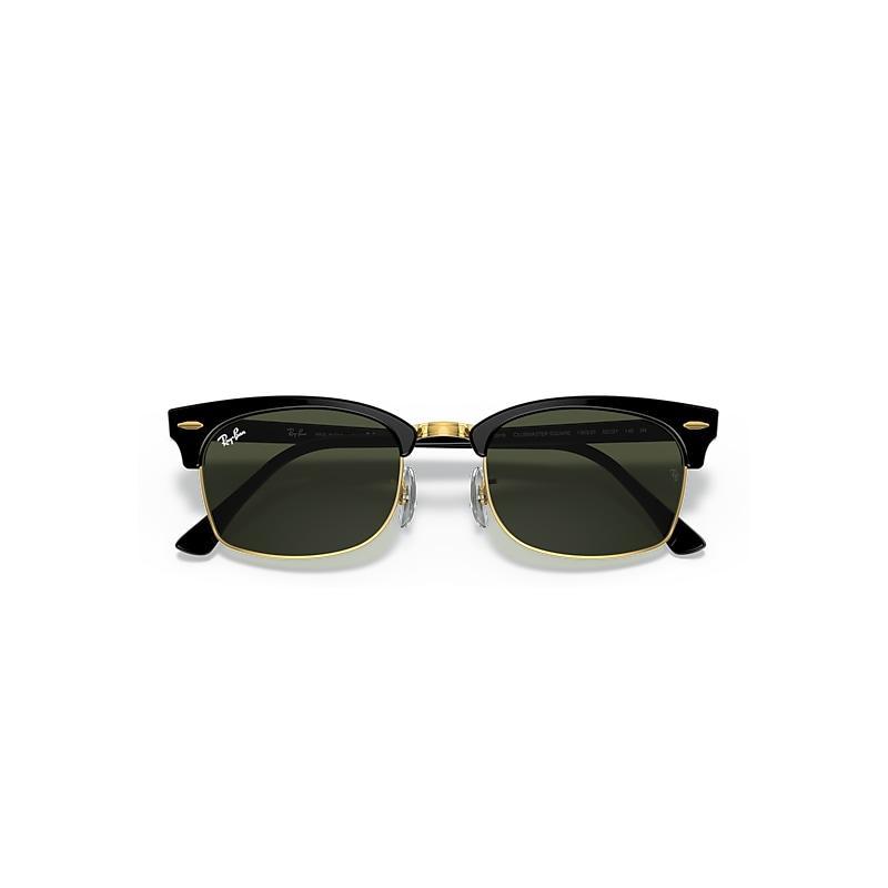 Ray-Ban CLUBMASTER SQUARE LEGEND GOLD Sunglasses frame Green lenses Product Image