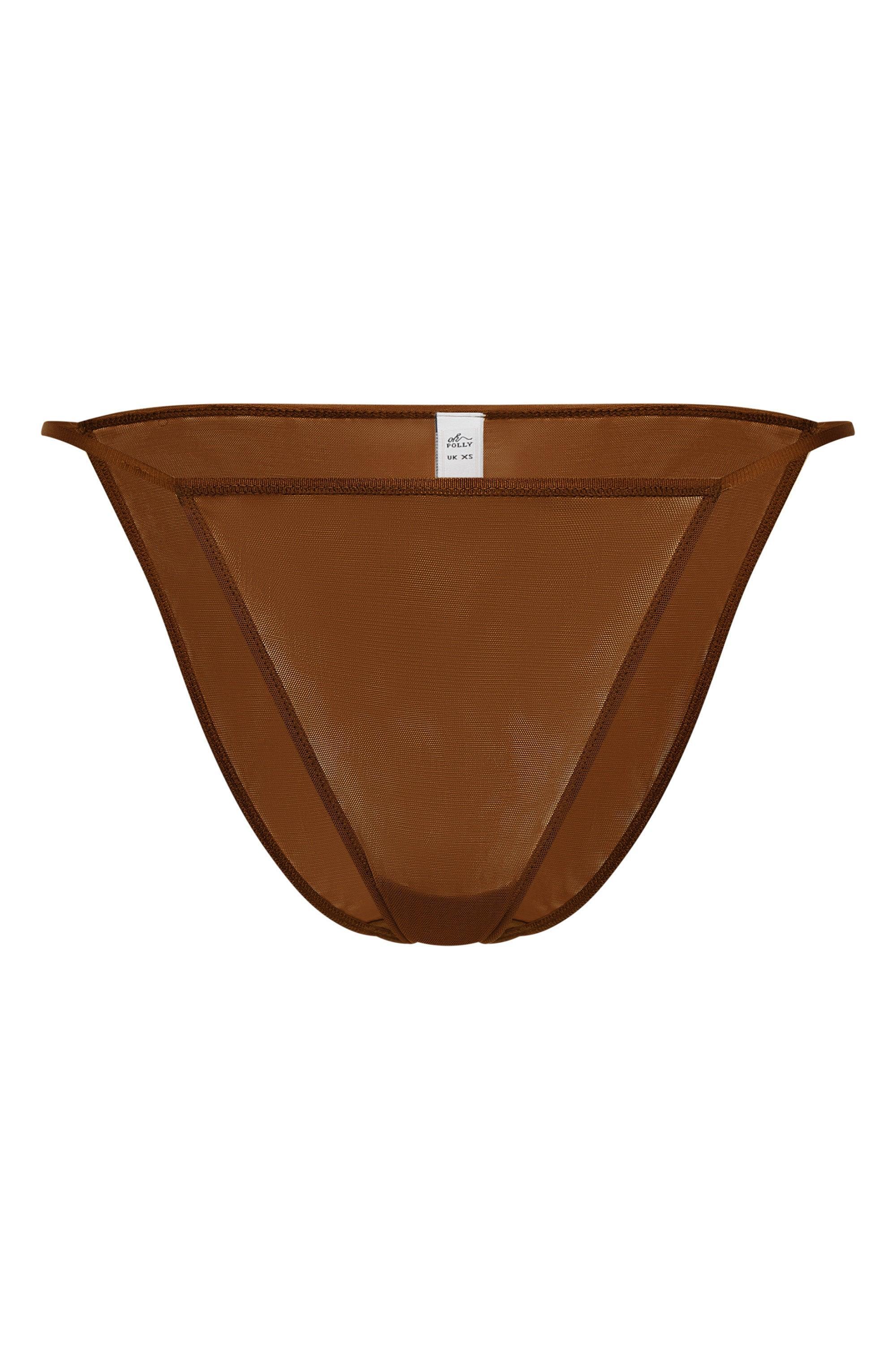 Soft Mesh String Bikini in Chestnut Product Image