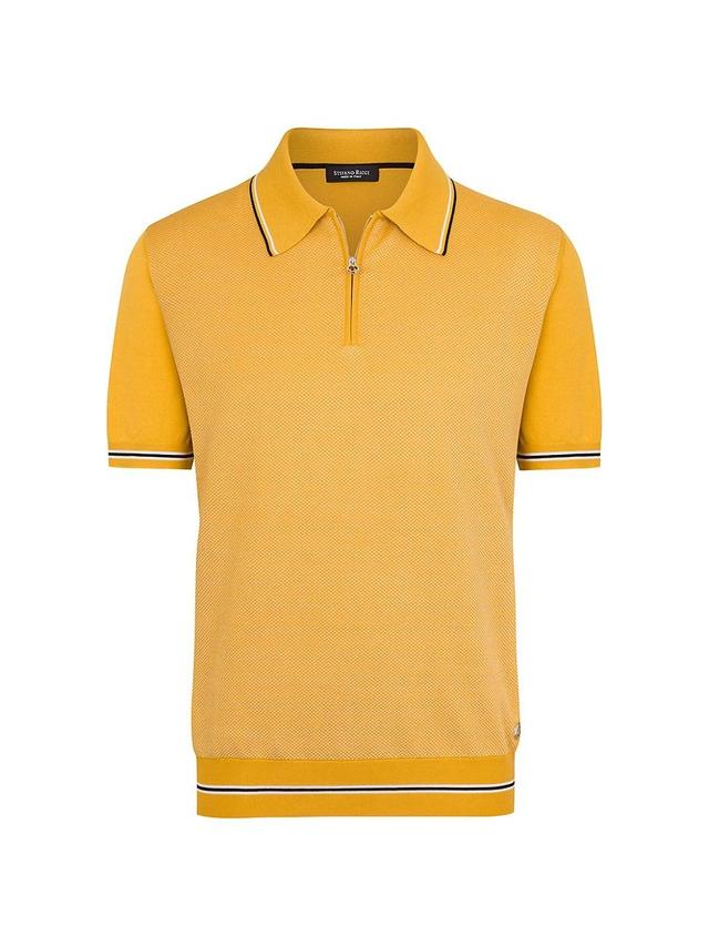 Mens Zip Polo Shirt Product Image