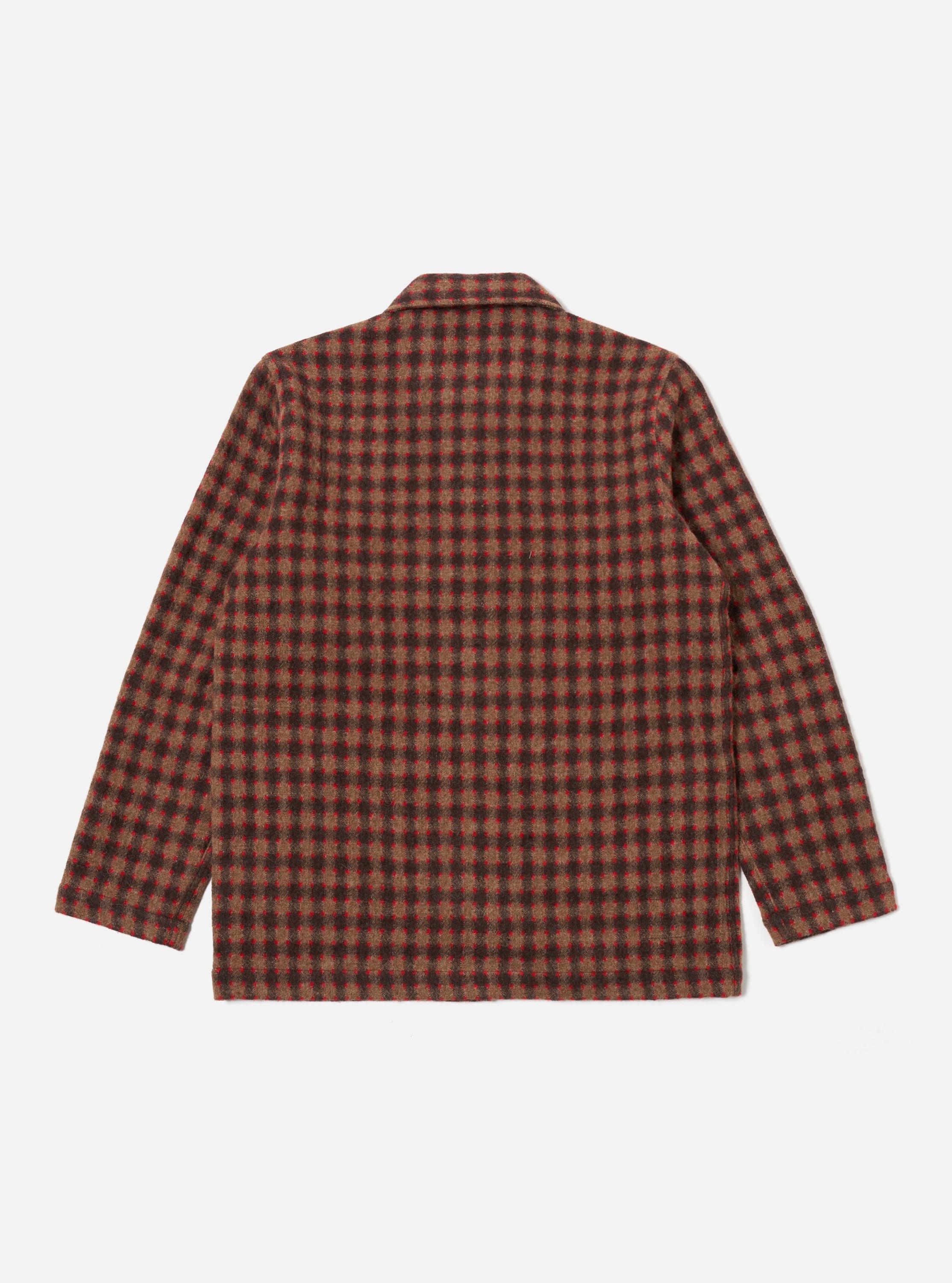 Universal Works Bakers Overshirt in Brown Wool Alpaca Mix Product Image