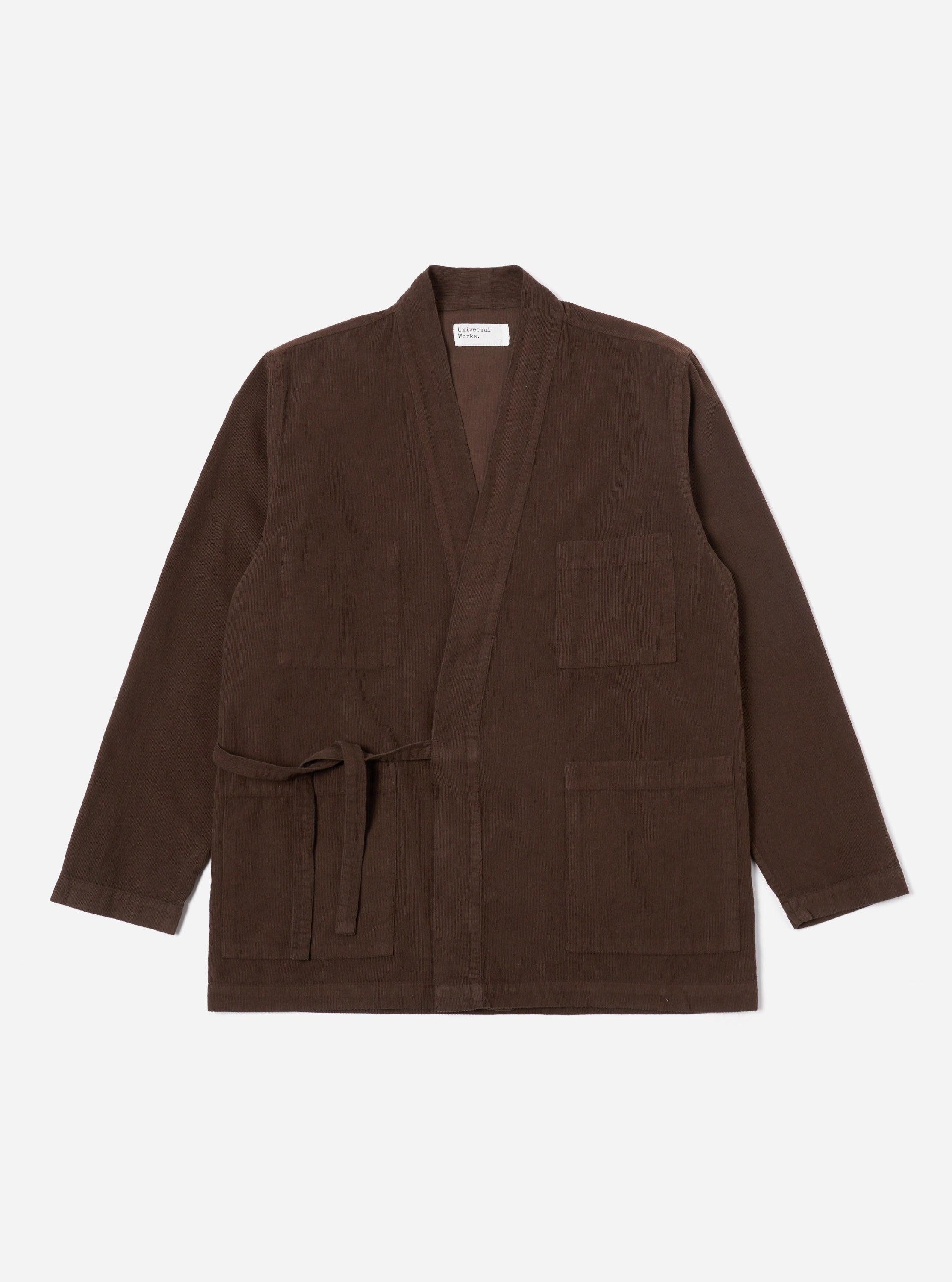 Universal Works Kyoto Work Jacket in Brown Fine Cord Product Image