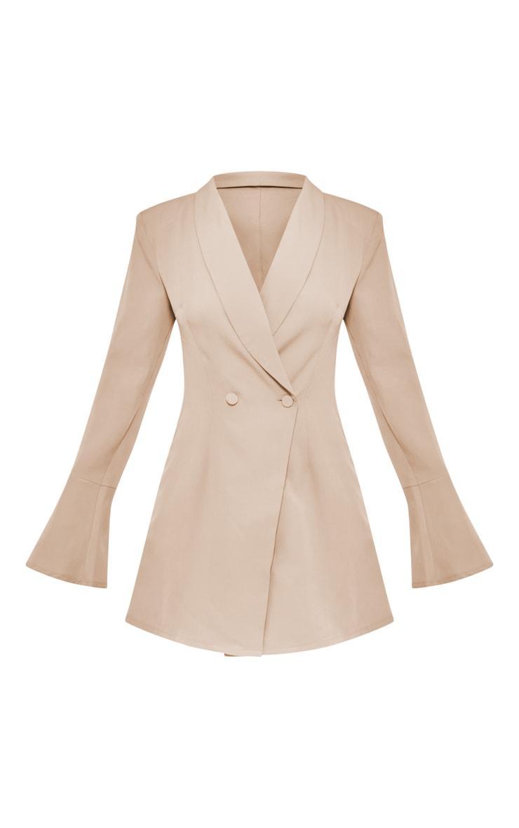 Sage Double Breasted Flute Sleeve Blazer Dress Product Image