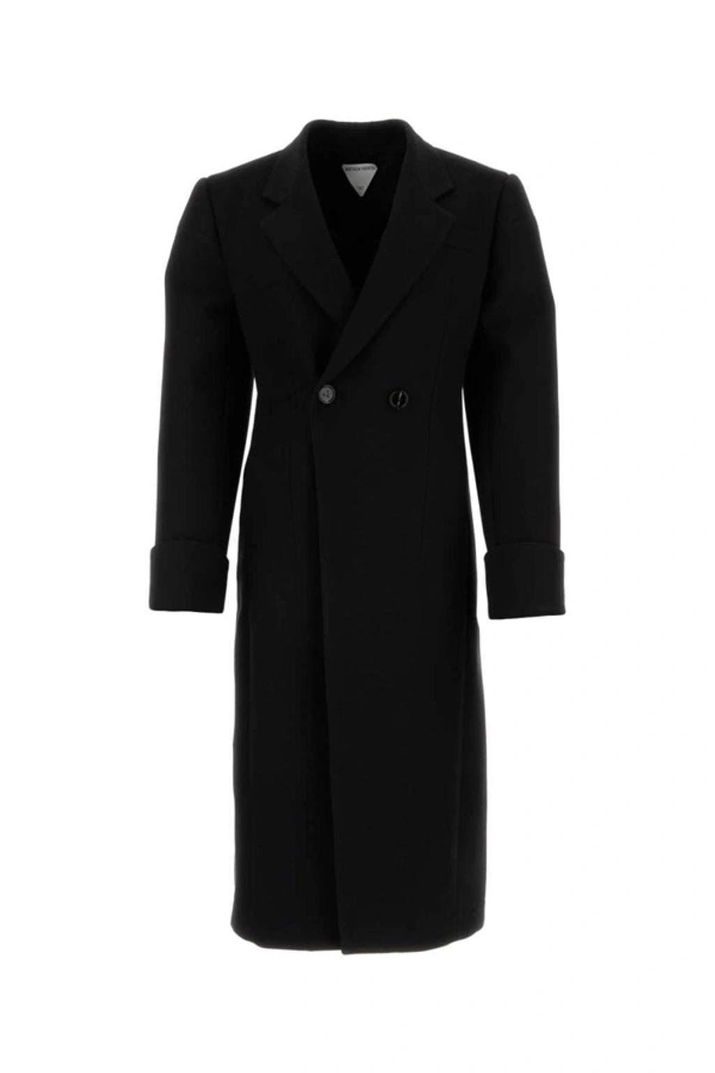 Double Breasted Trench Coat In Black product image