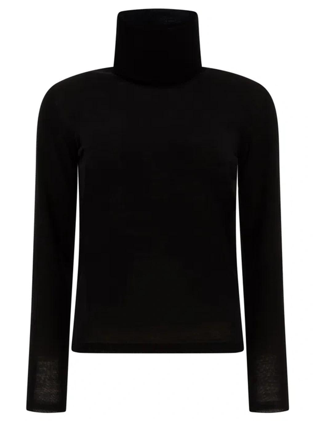 Wool Turtleneck Sweater In Black product image