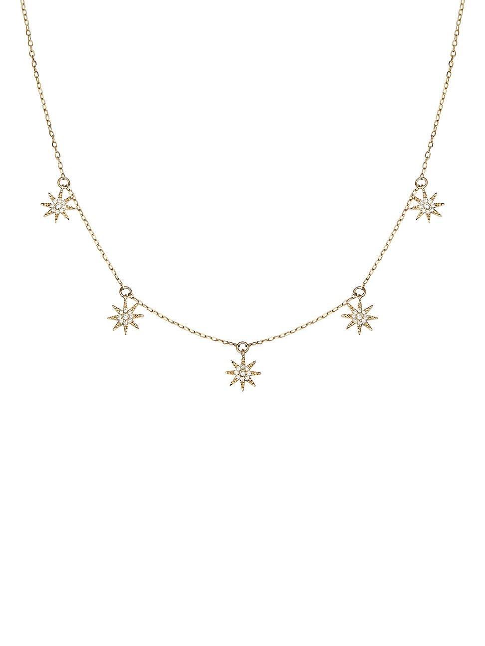 Womens Soleil 18K Yellow Gold & Diamond Necklace Product Image