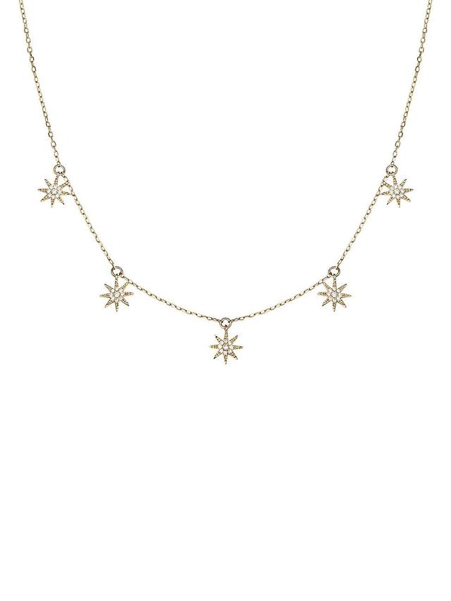 Womens Soleil 18K Yellow Gold & Diamond Necklace Product Image