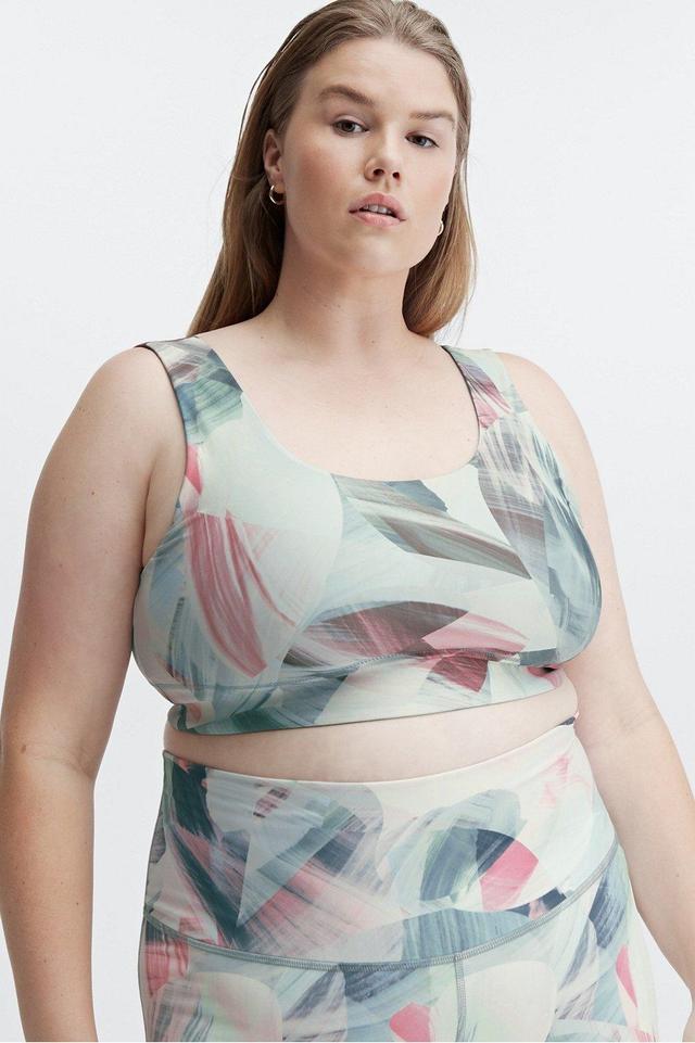 Fabletics Harlow Reversible Medium Impact Sports Bra Womens Dreamscape/Raincloud plus Size 1X Product Image