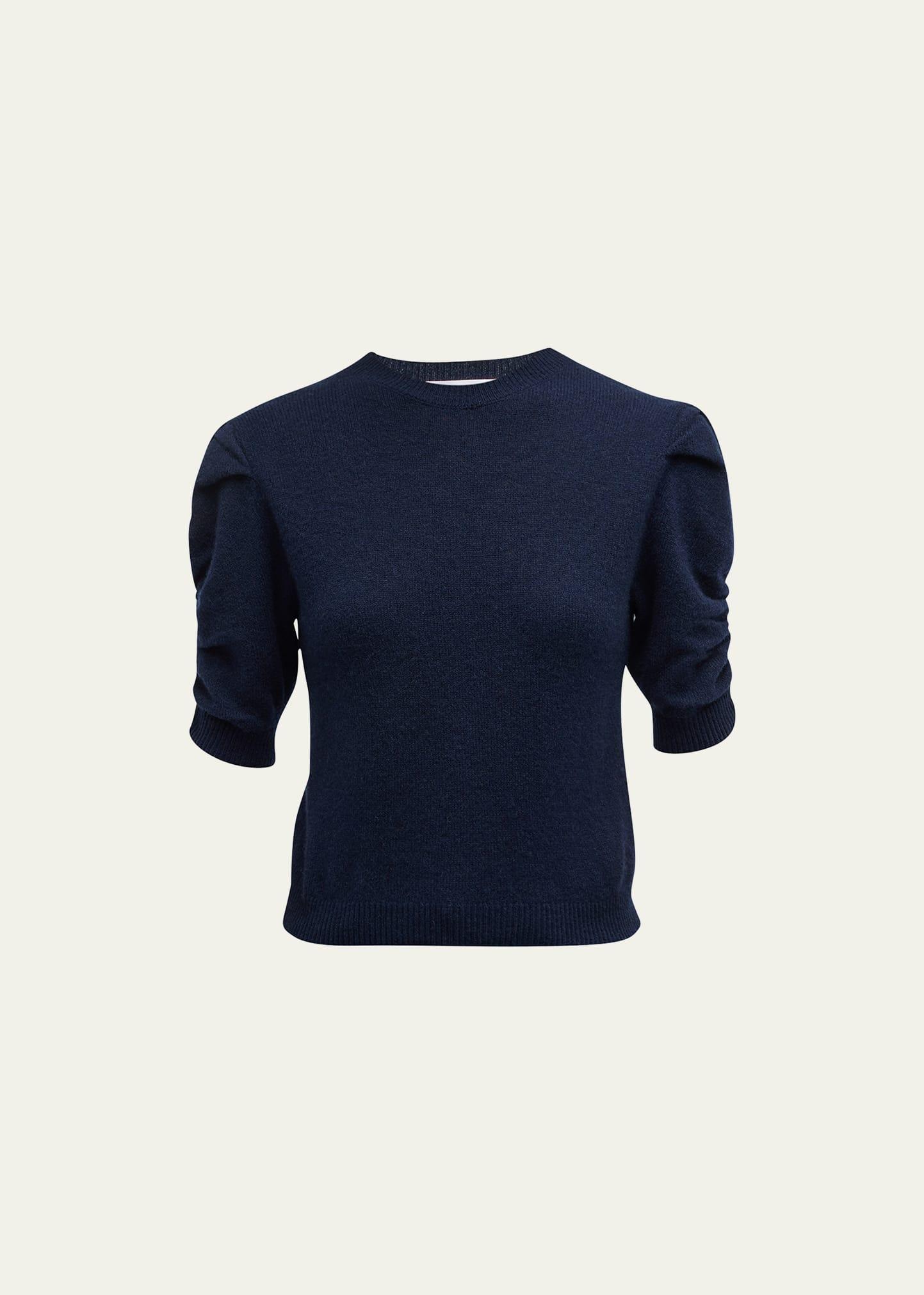 FRAME Ruched Sleeve Recycled Cashmere Blend Sweater Product Image