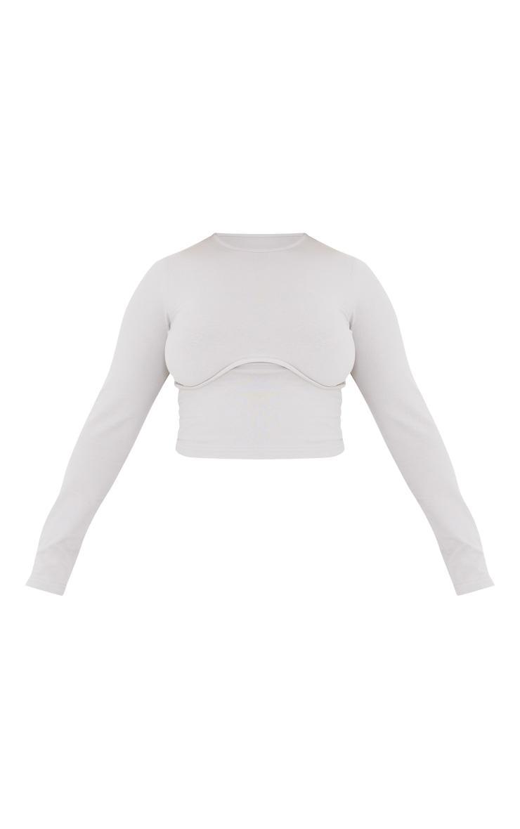 Shape Ash Grey Underbust Long Sleeve Top Product Image