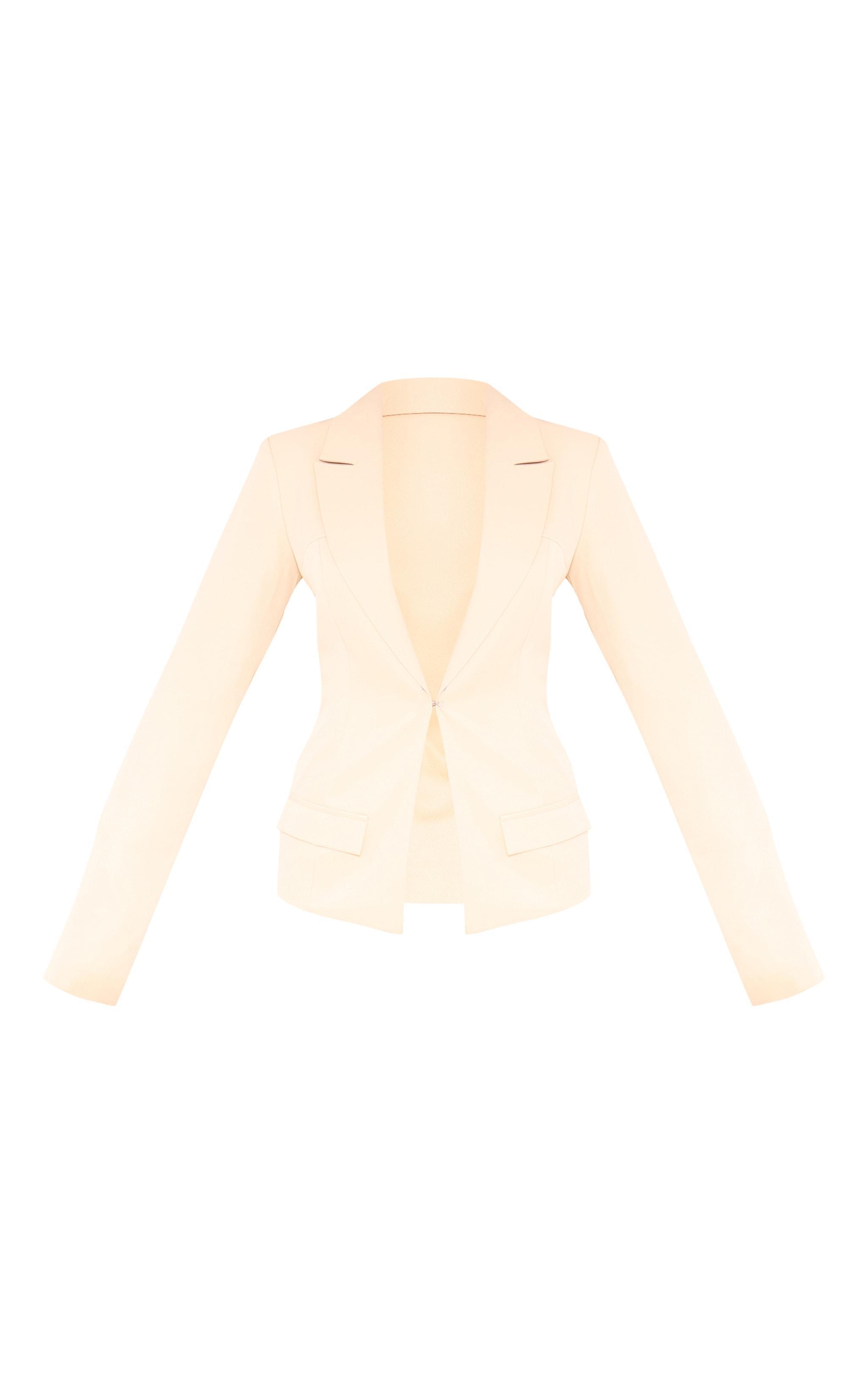 Cream Woven Tailored Fit Blazer Product Image