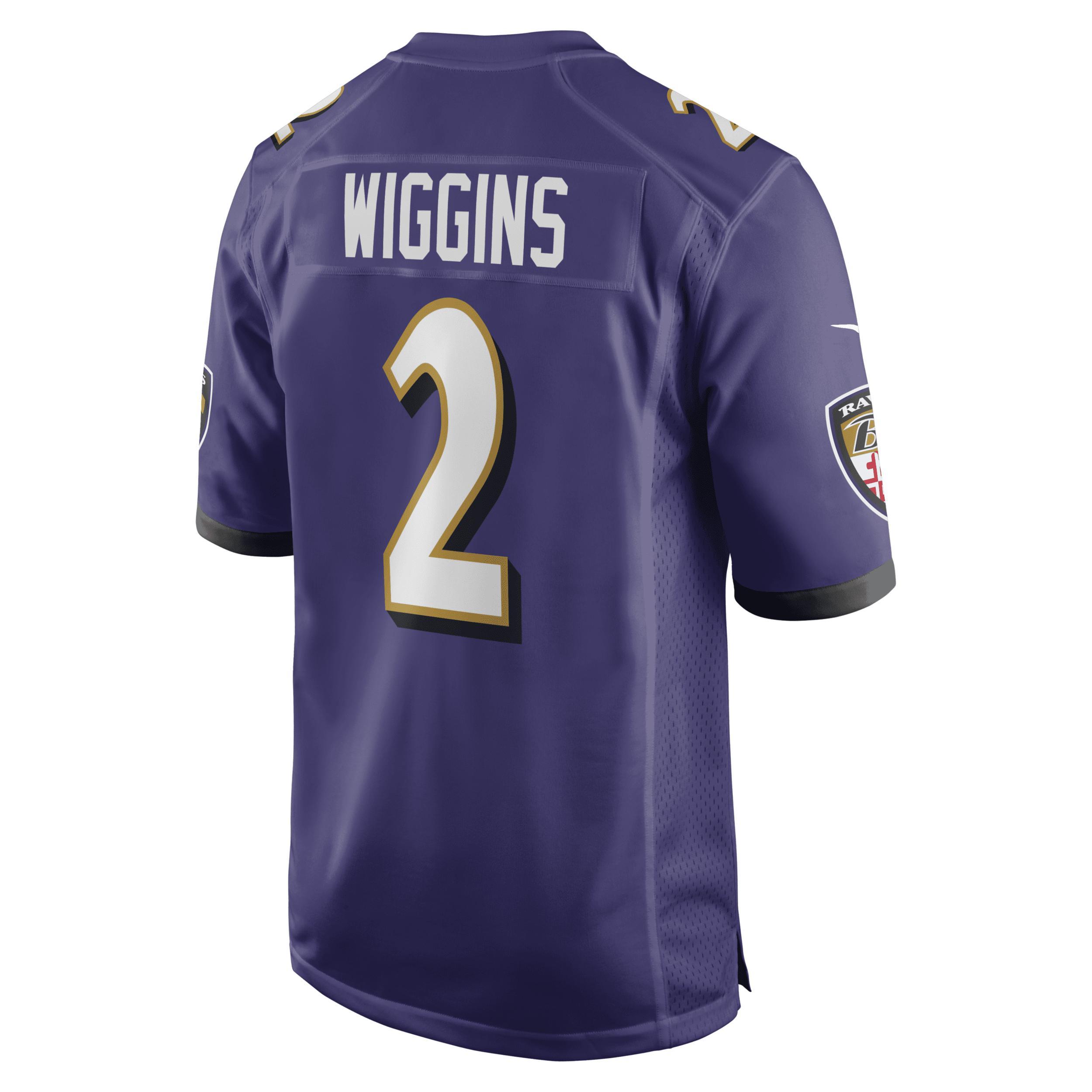 Nate Wiggins Baltimore Ravens Nike Men's NFL Game Football Jersey Product Image