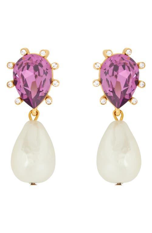 Oscar de la Renta Imitation Pearl Drop Earrings Product Image