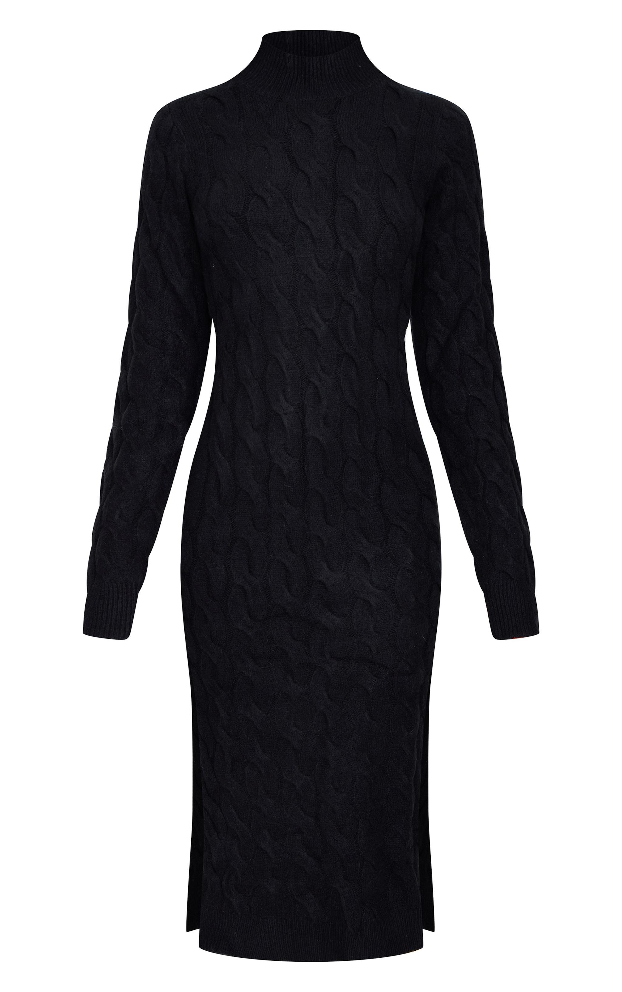 Black Knit Maxi Dress Product Image