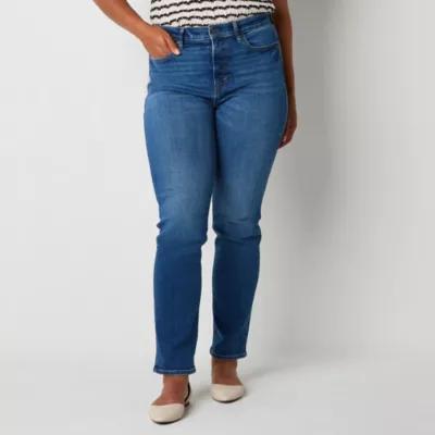 a.n.a Womens High Rise Straight Leg Jean Product Image