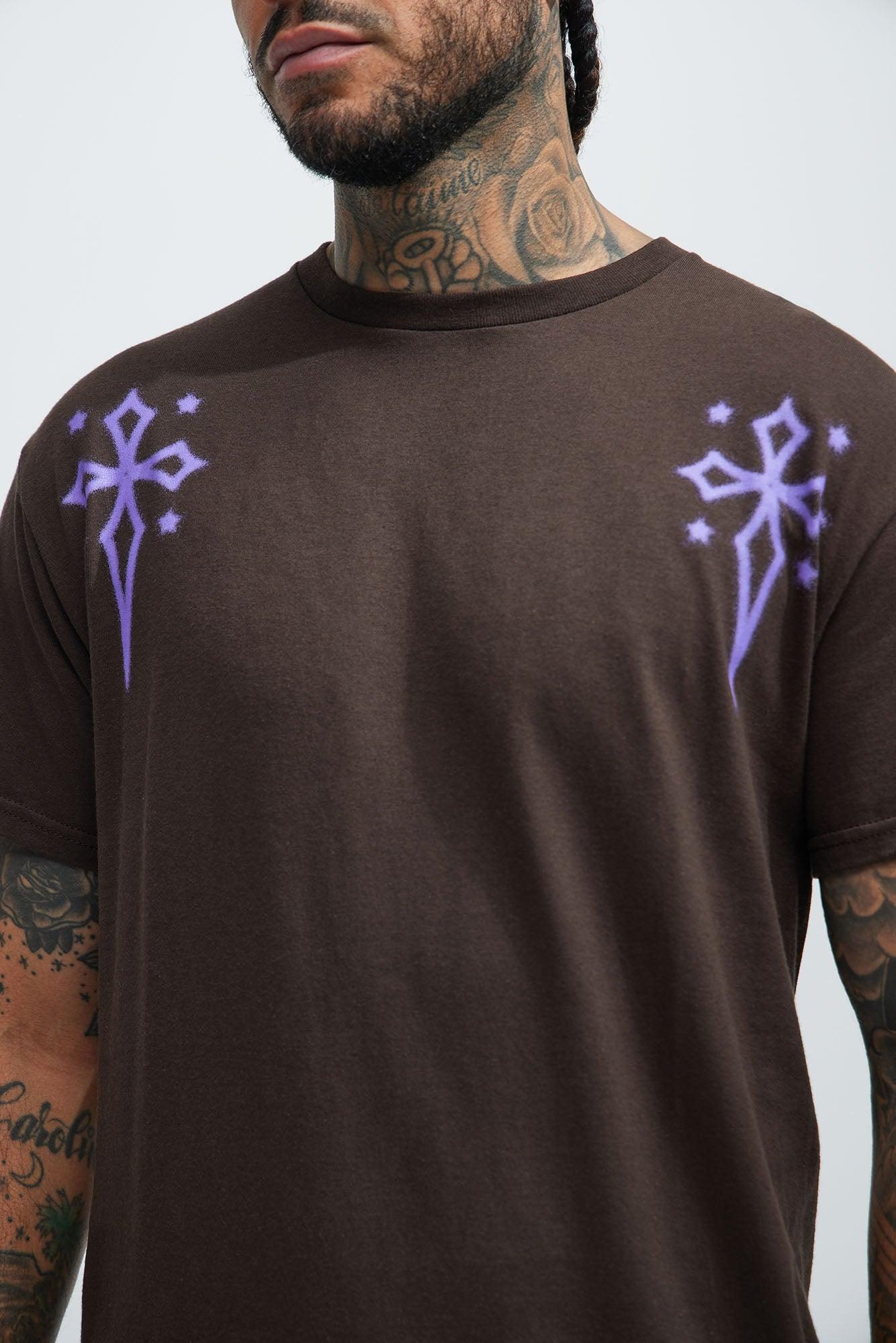 Tattoo Wings Short Sleeve Tee - Chocolate Product Image