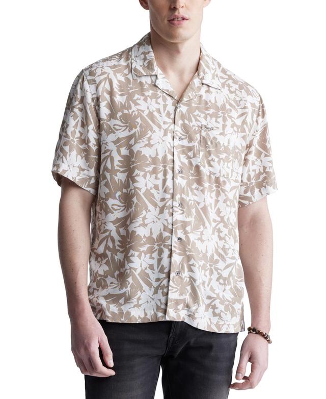 Buffalo David Bitton Mens Sandro Printed Short Sleeve Button-Front Camp Shirt Product Image