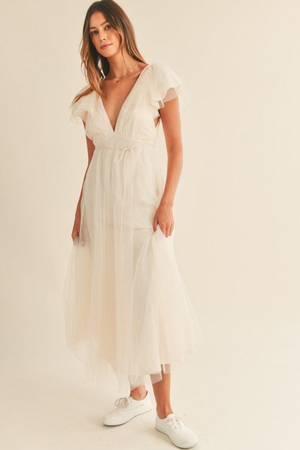 Debra Tulle Midi Dress Product Image