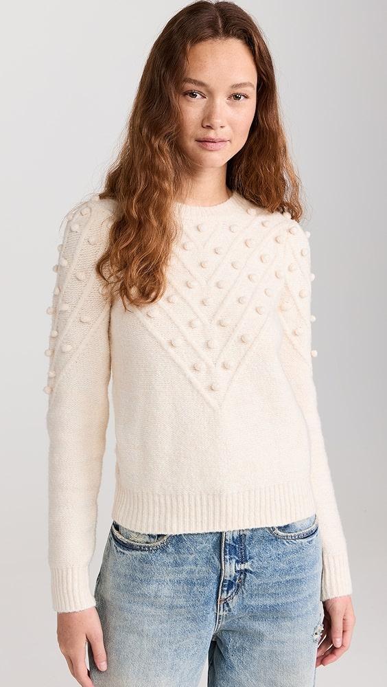 English Factory Pom Pom Detail Long Sleeve Sweater | Shopbop Product Image