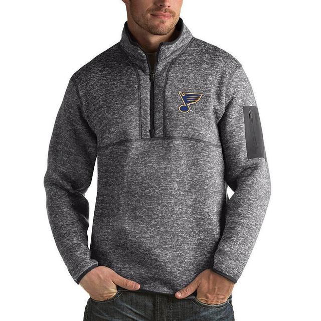 Mens Antigua Charcoal Chicago Blackhawks Fortune 1/2-Zip Pullover Jacket Product Image