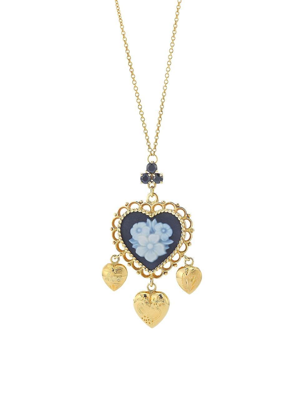 Womens 18K Yellow Gold Cameo Pendant Necklace Product Image