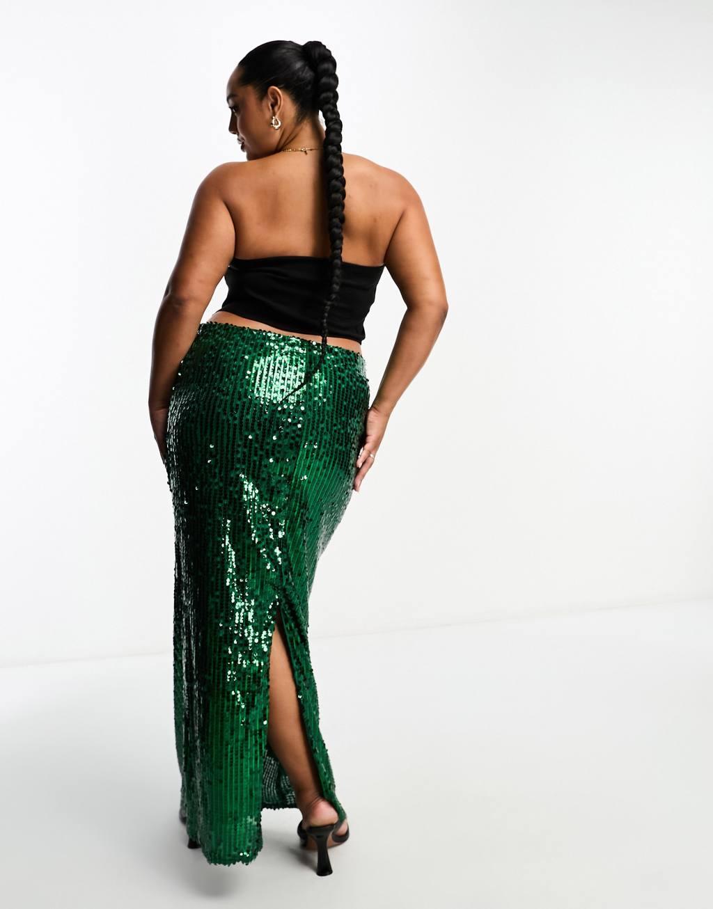 Extro & Vert Plus sequin maxi skirt Product Image