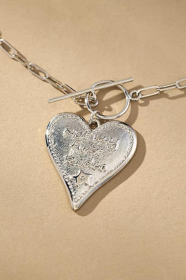 Not My First Rodeo Heart Charm Necklace Product Image