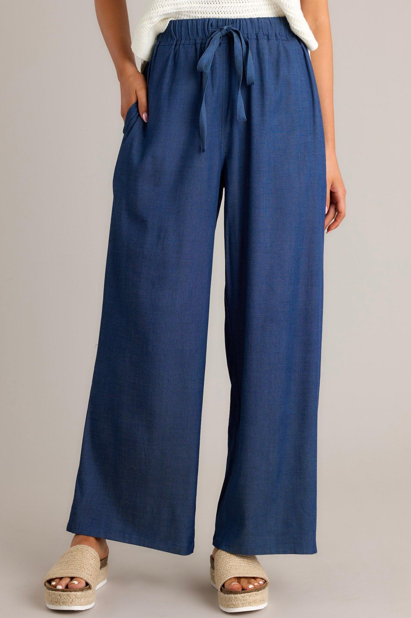 Moonlight Blues Dark Chambray Pants Product Image