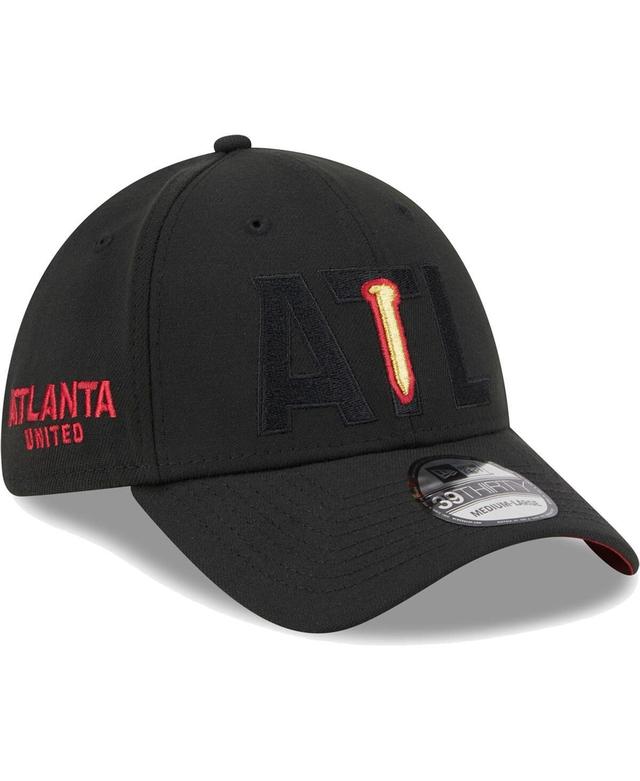 Mens New Era Black Atlanta United Fc Kick Off 39THIRTY Flex Hat Product Image