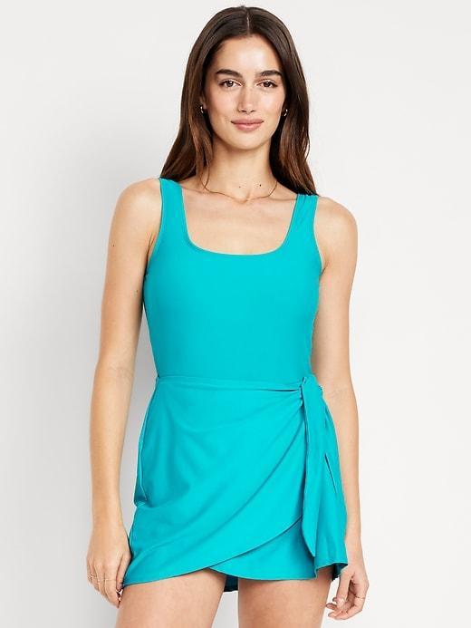 Side-Tie Swim Dress Product Image