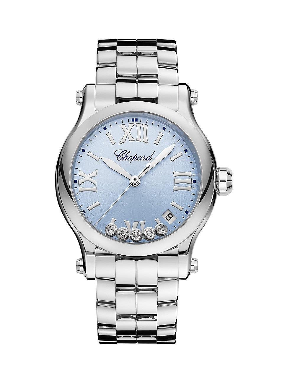 Womens Happy Sport Stainless Steel & 0.24 TCW Diamond Bracelet Watch/36MM Product Image