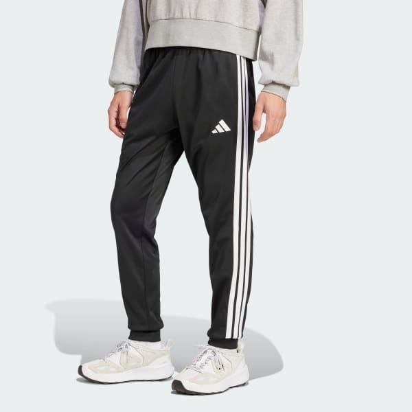 adidas 3-Stripes Tricot Regular Tapered Track Pants Black 2XL Mens Product Image