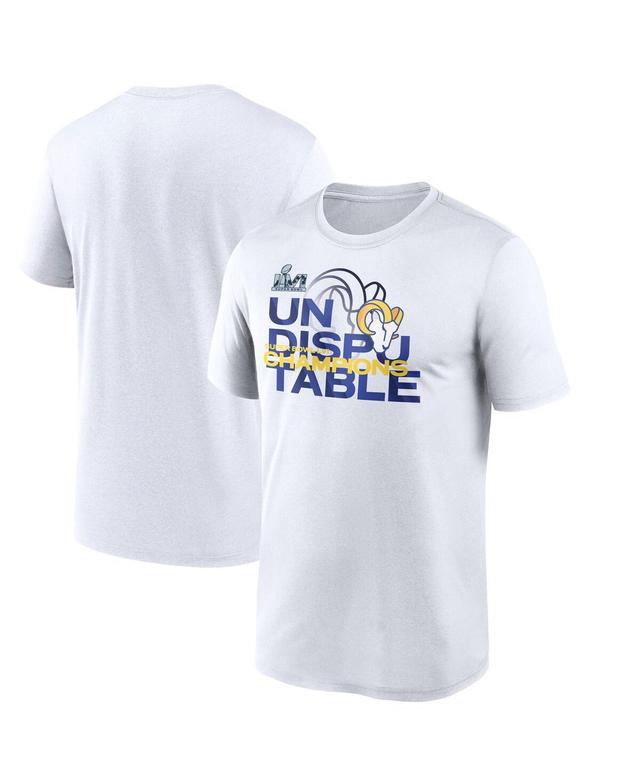 Mens Nike White Los Angeles Rams Super Bowl Lvi Champions Slogan T-shirt Product Image