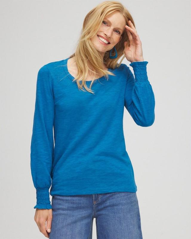 Women's Smocked Cuff Tee Product Image