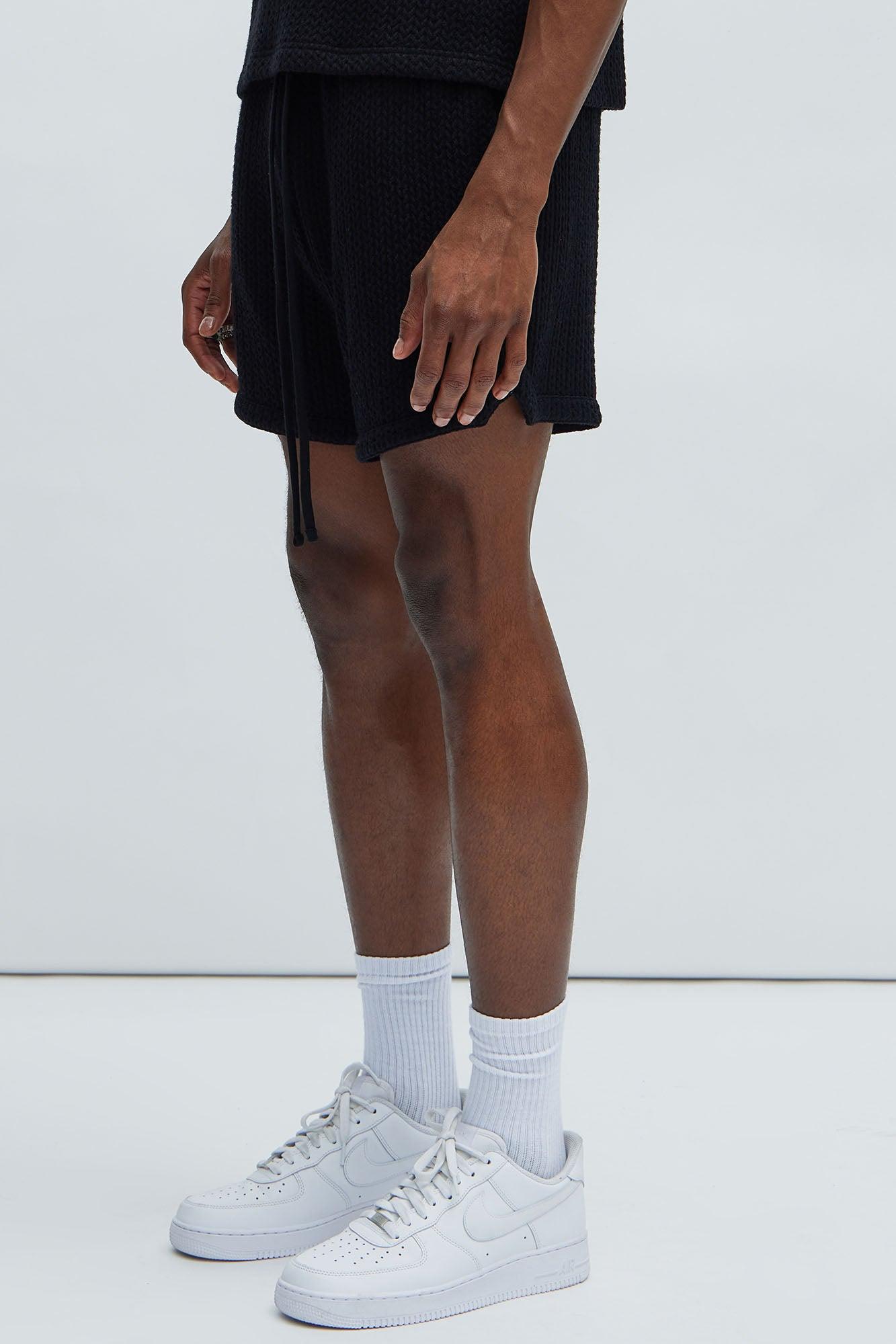 Catanina Textured Shorts - Black Product Image