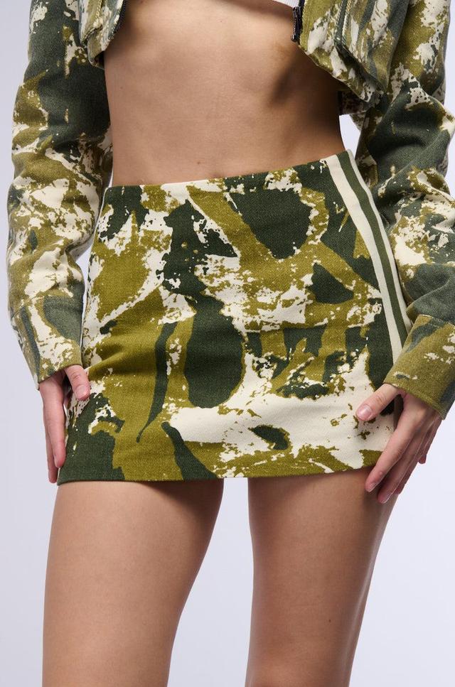 ABSTRACT CAMO MINI SKIRT Product Image