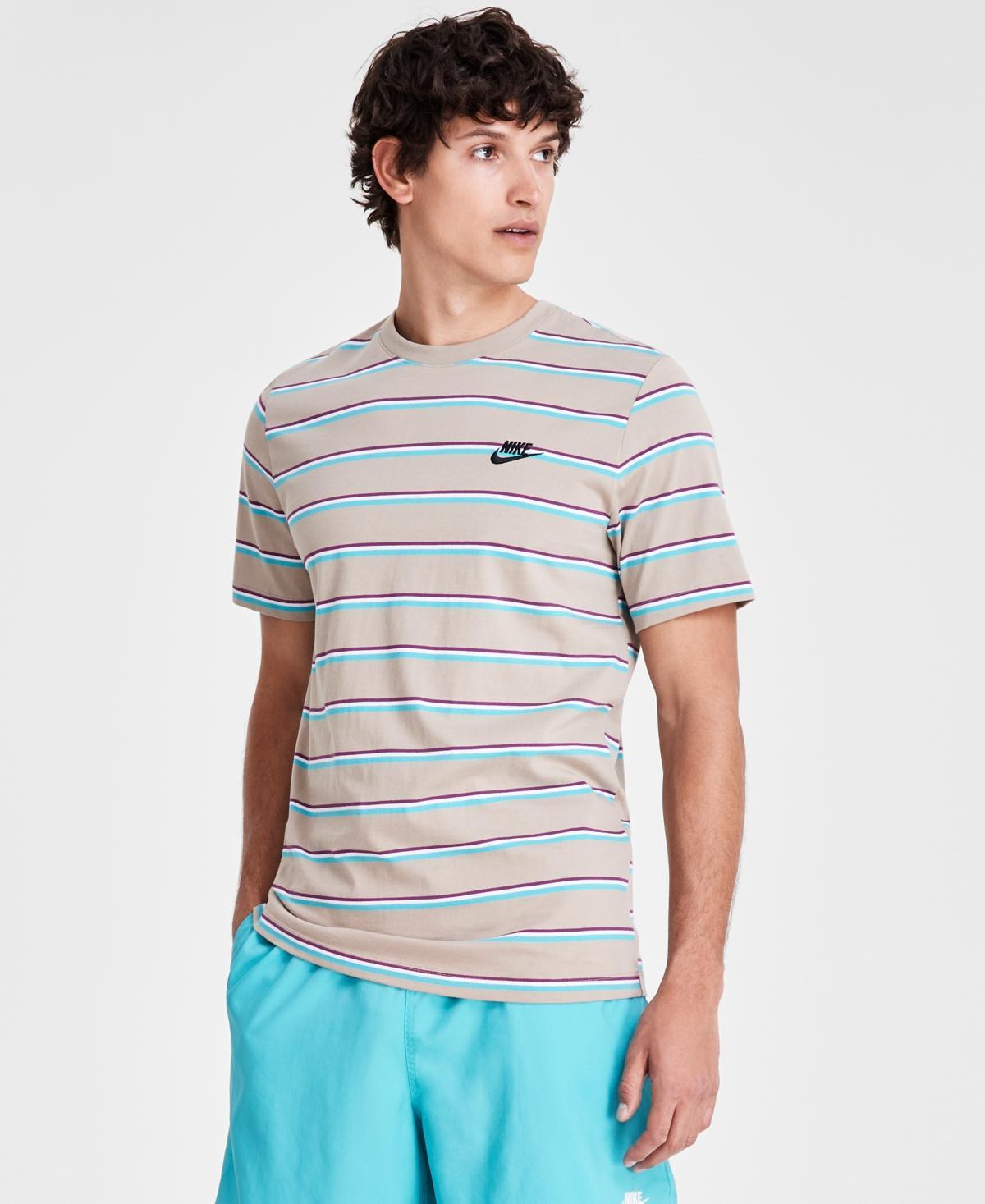 Nike Mens Sportswear Club Stripe T-Shirt Product Image