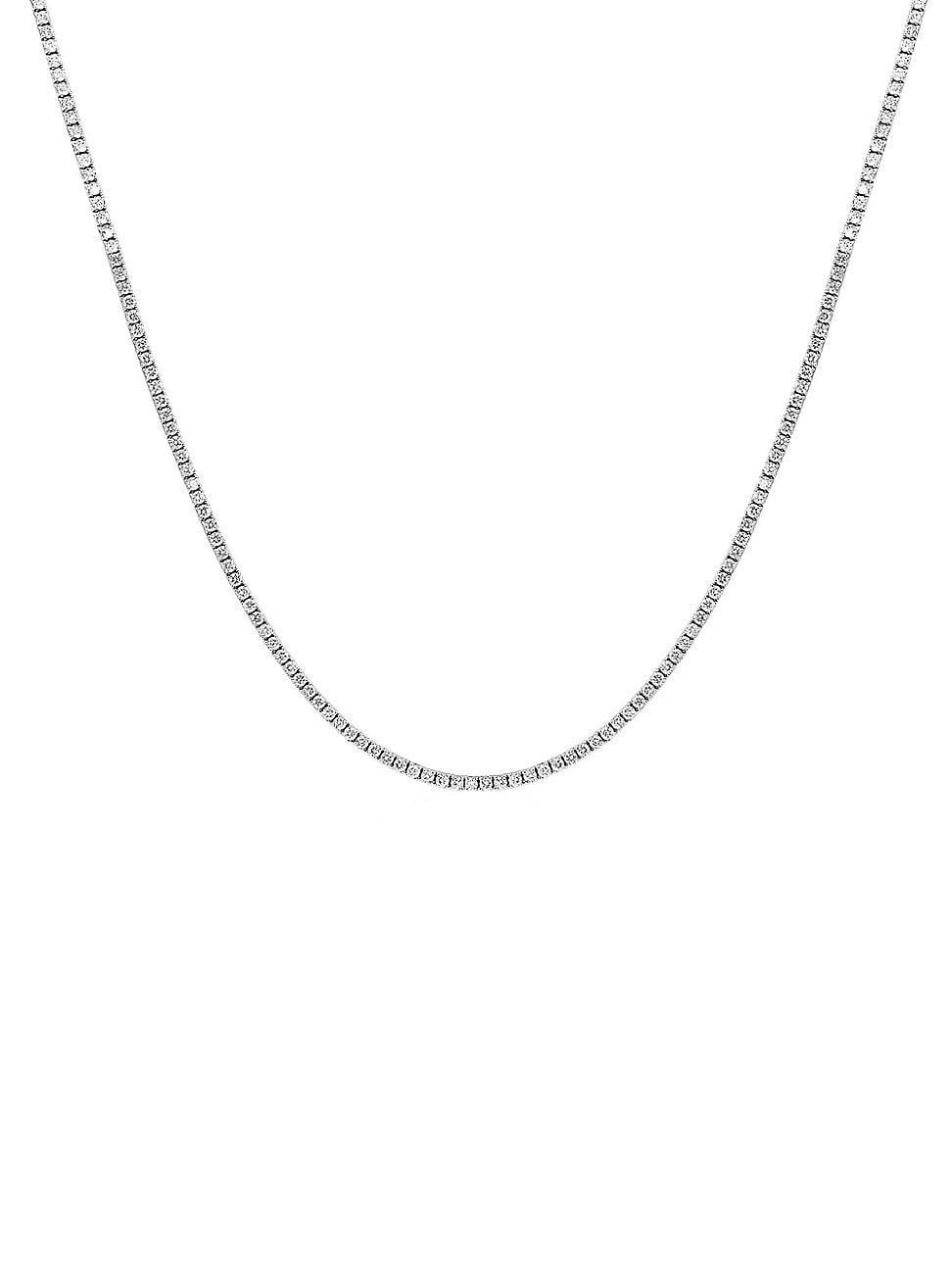 Womens 14K White Gold & 5.52 TCW Diamonds Necklace Product Image