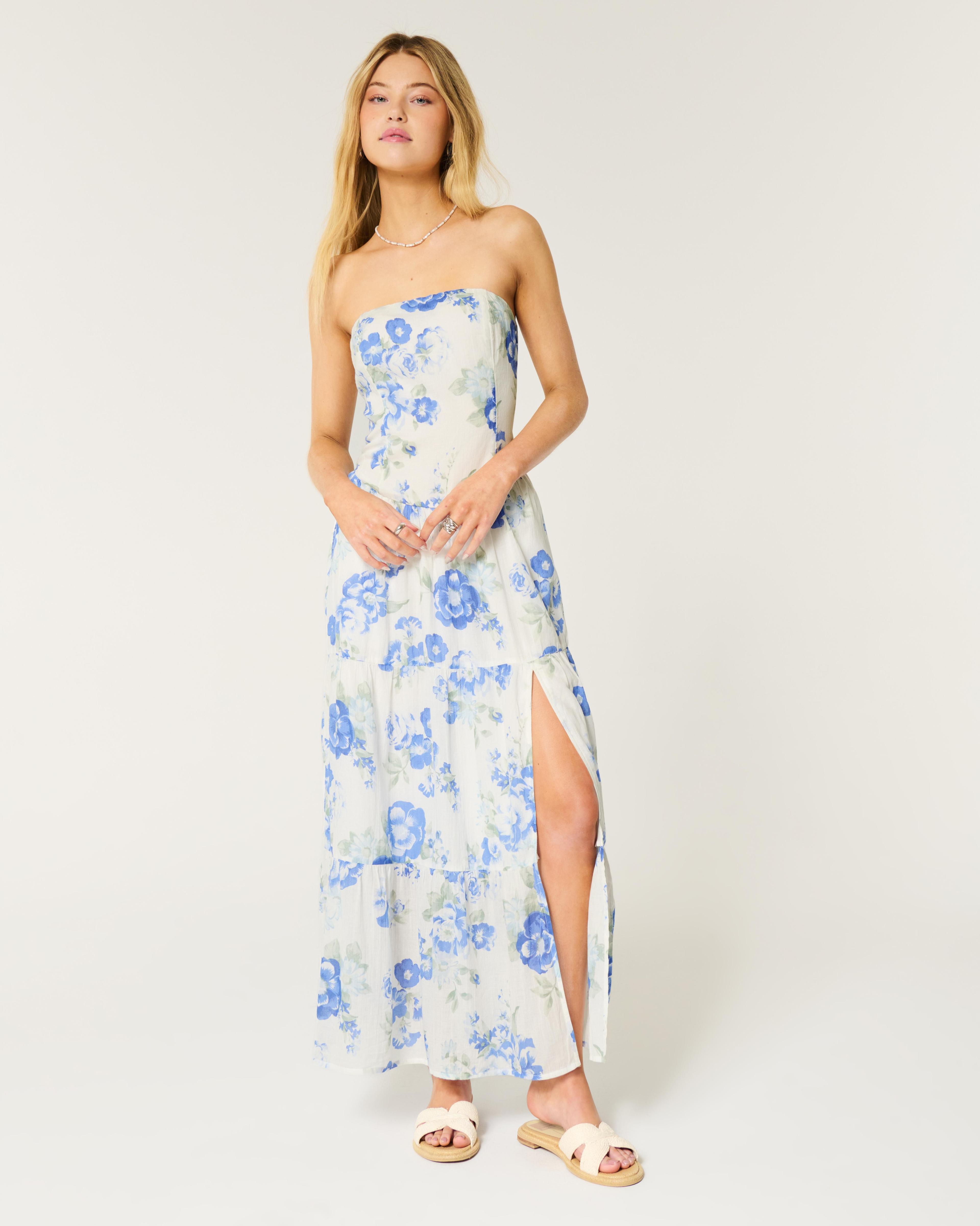 Strapless Drop-Waist Midi Dress Product Image