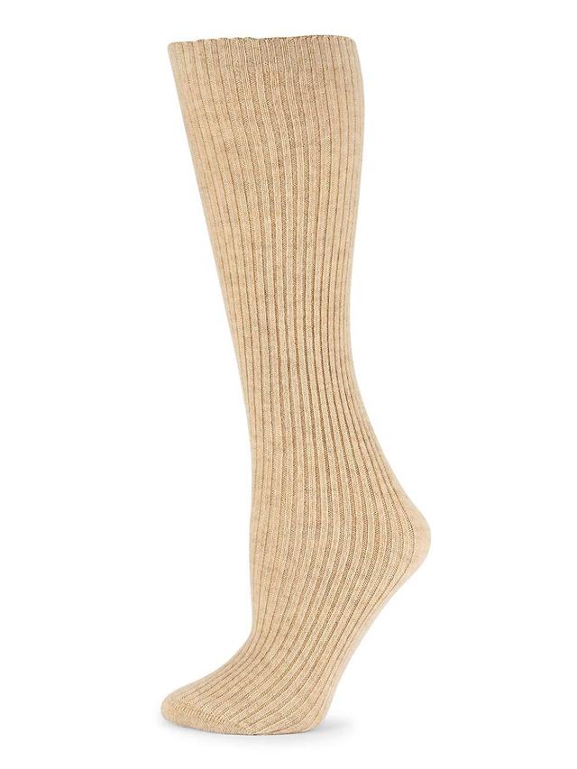 Womens Cashmere Rib-Knit Sleep Socks Product Image