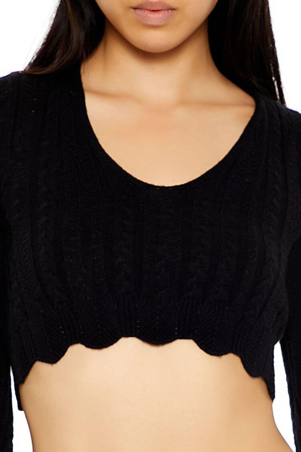 Lace-Up Cropped Sweater | Forever 21 Product Image