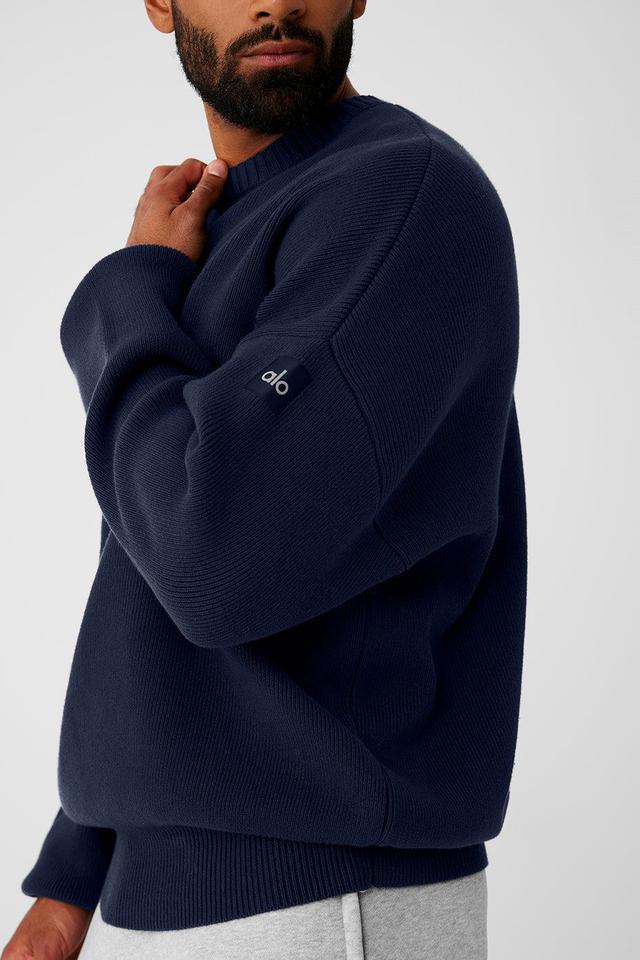 Scholar Crew Neck Sweater - Navy Product Image