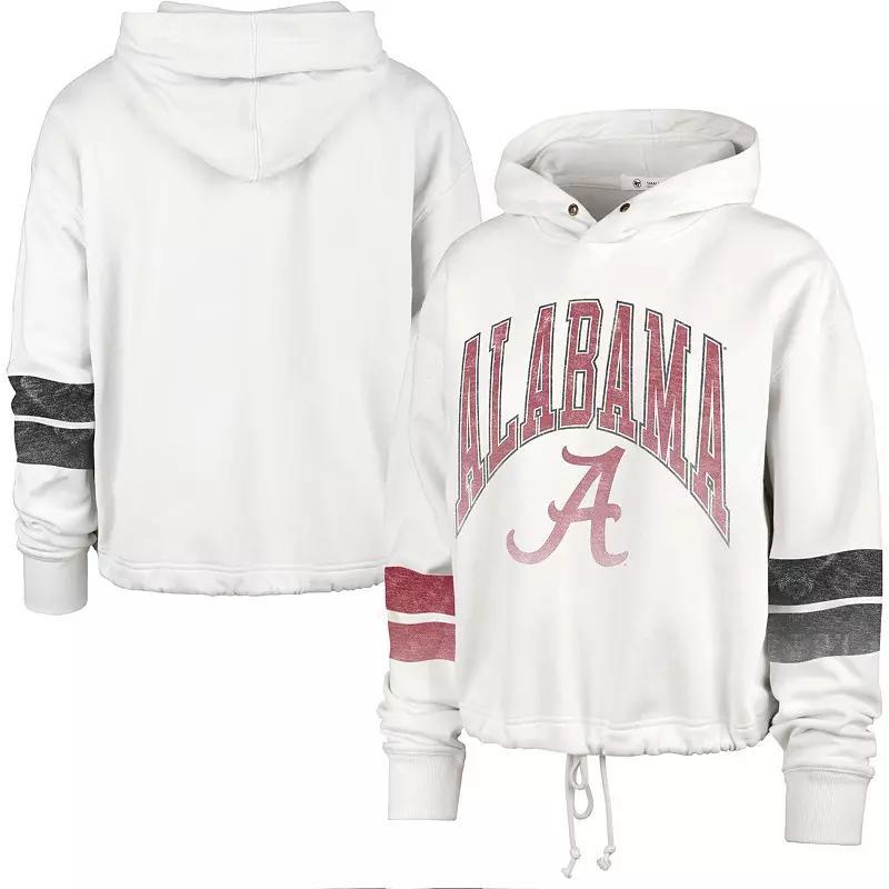 Womens 47 Cream Alabama Crimson Tide Harper Adjustable Cropped Pullover Hoodie Product Image