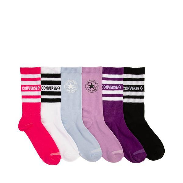 Womens Converse Crew Socks 6 Pack - Multicolor Product Image