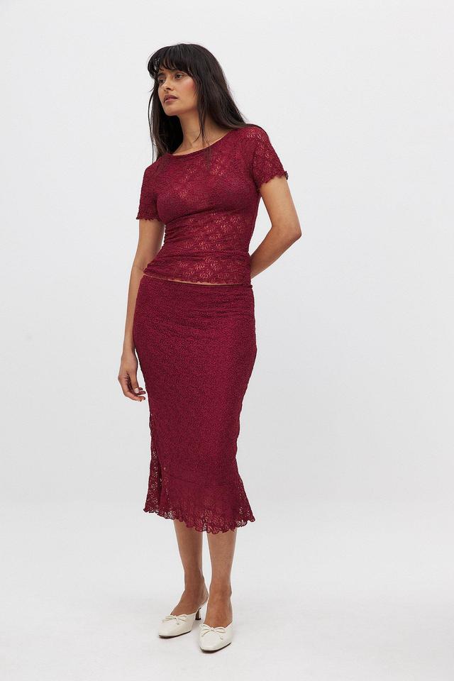 Lace Midi Skirt Product Image